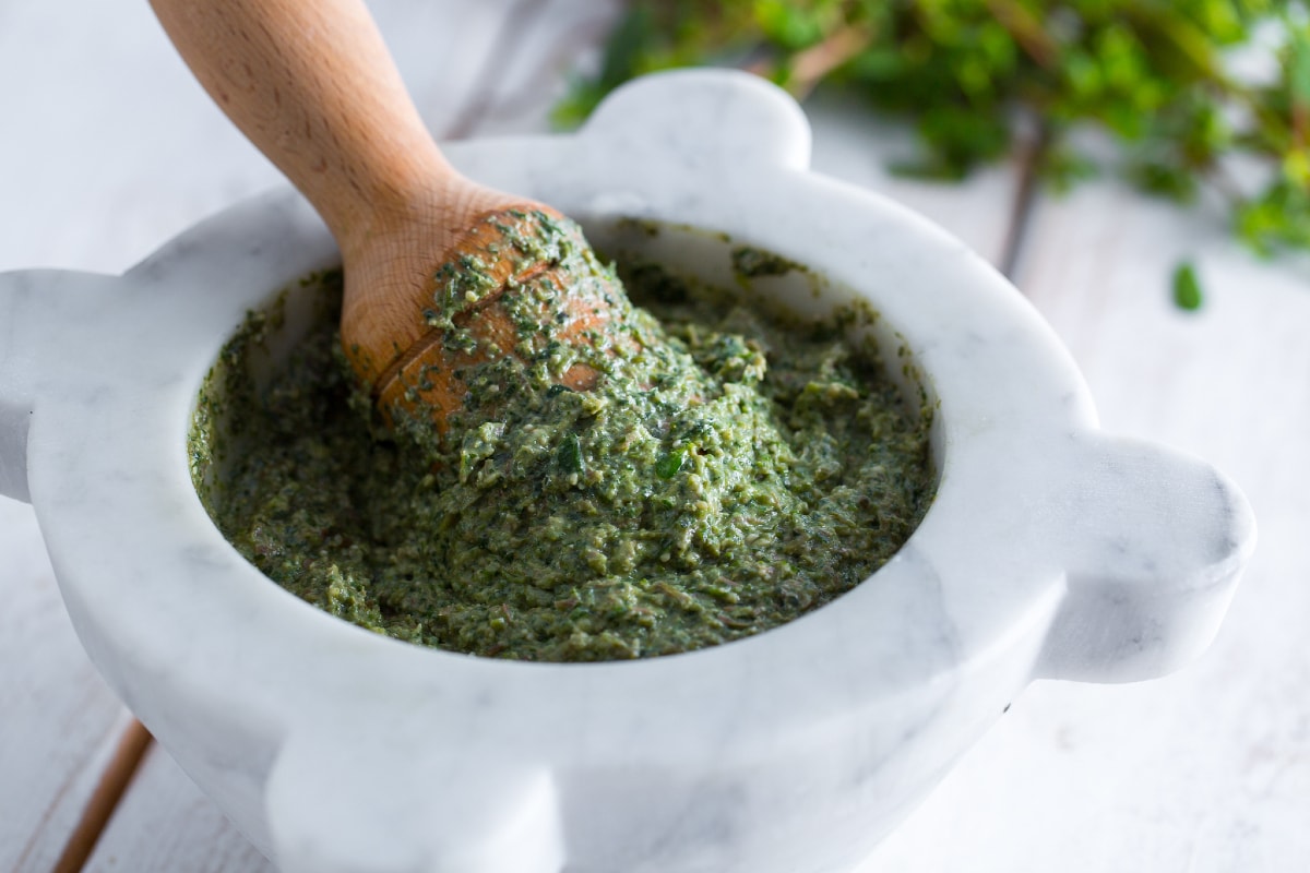 Pesto de beldroega