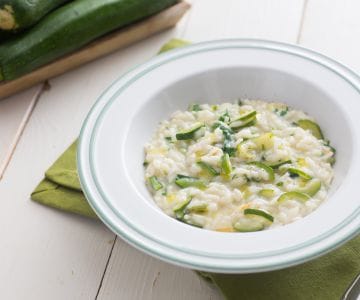 Risoto de abobrinha e scamorza