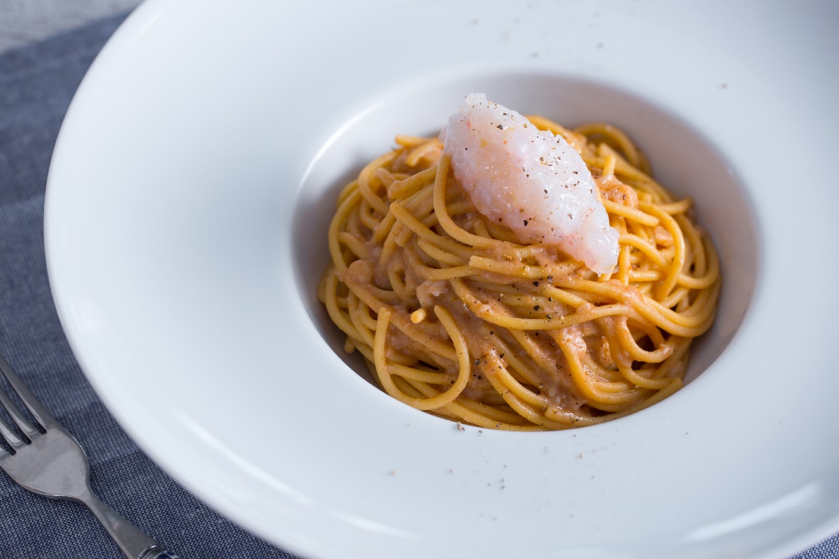 Spaghetti com camarões