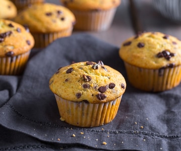 Muffin com gotas de chocolate